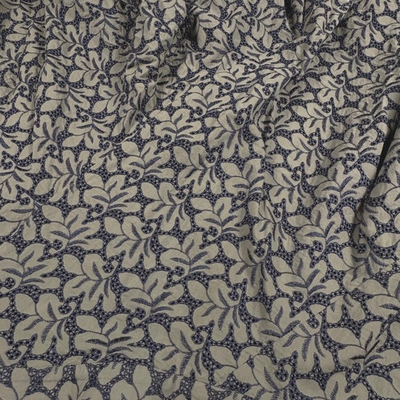 Ann Taylor Olive Green Leaf Embroidered Flared Mini Skirt Size 16 Dark Academia - Picture 6 of 12